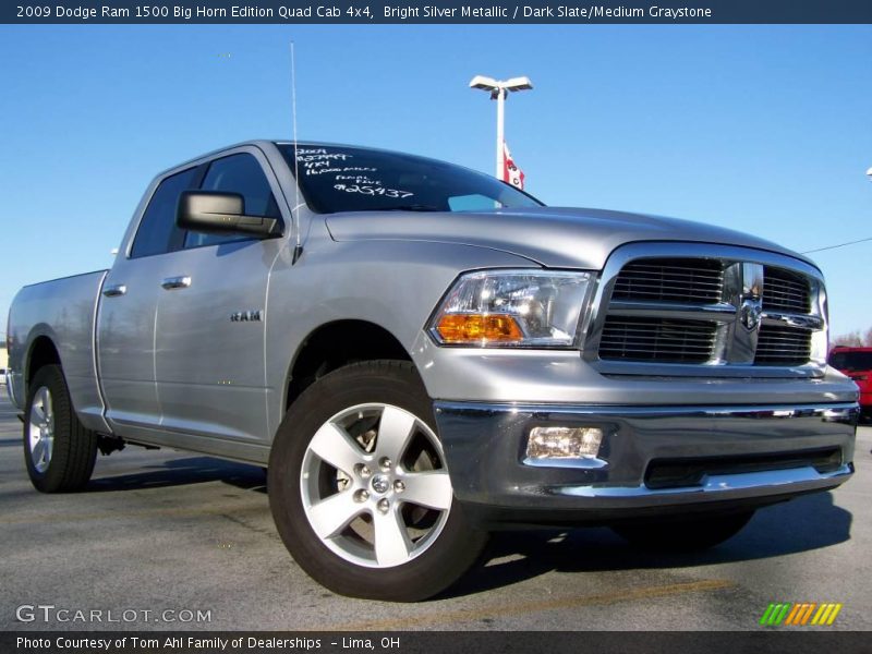 Bright Silver Metallic / Dark Slate/Medium Graystone 2009 Dodge Ram 1500 Big Horn Edition Quad Cab 4x4