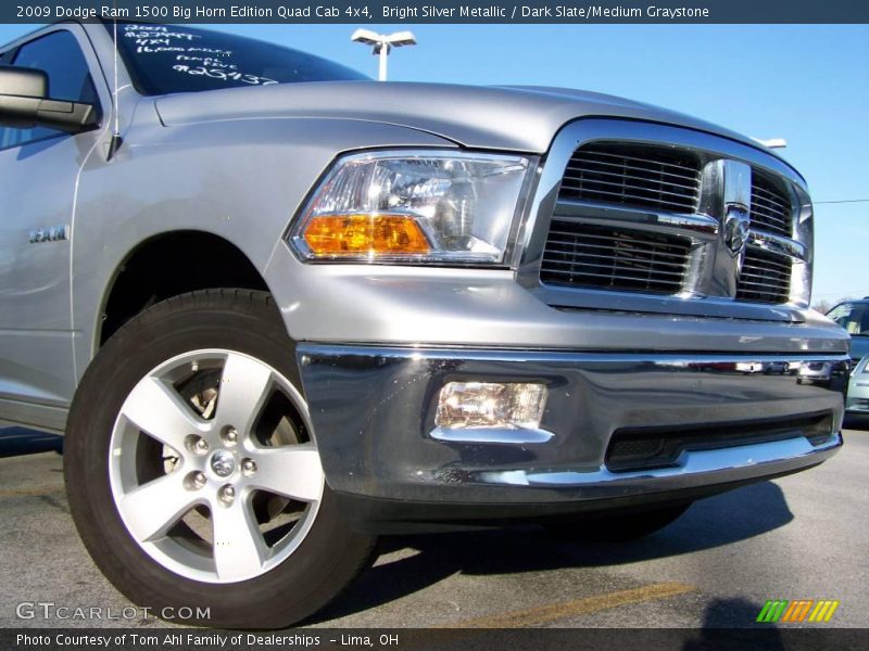 Bright Silver Metallic / Dark Slate/Medium Graystone 2009 Dodge Ram 1500 Big Horn Edition Quad Cab 4x4