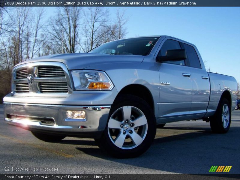 Bright Silver Metallic / Dark Slate/Medium Graystone 2009 Dodge Ram 1500 Big Horn Edition Quad Cab 4x4