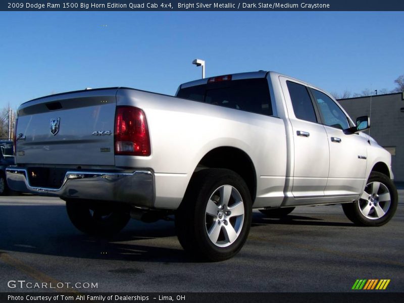 Bright Silver Metallic / Dark Slate/Medium Graystone 2009 Dodge Ram 1500 Big Horn Edition Quad Cab 4x4