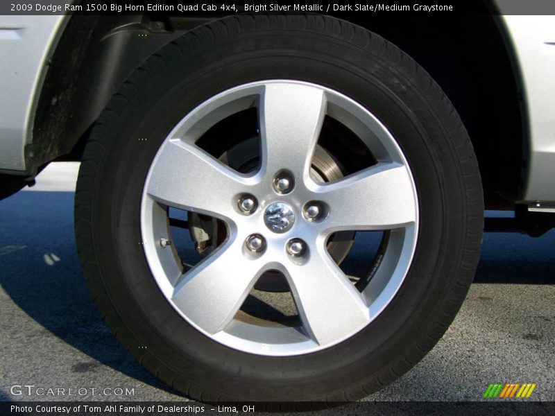 Bright Silver Metallic / Dark Slate/Medium Graystone 2009 Dodge Ram 1500 Big Horn Edition Quad Cab 4x4