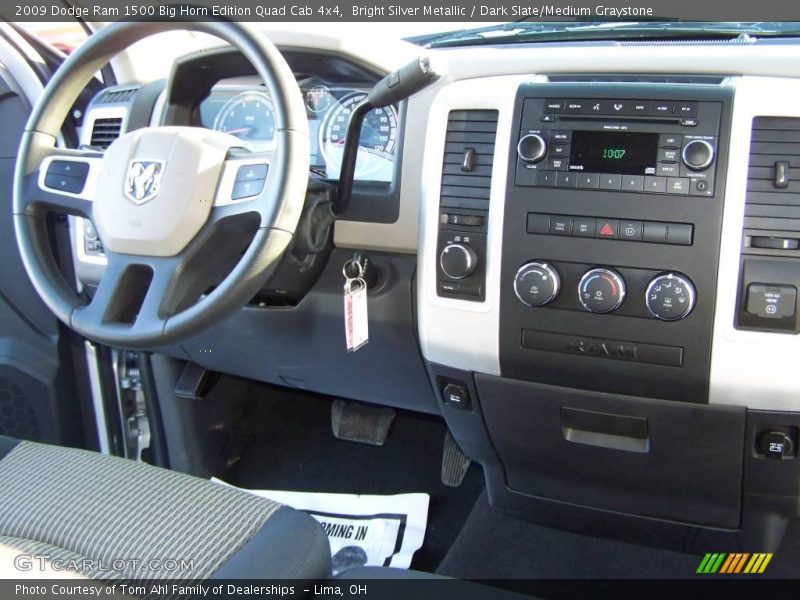 Bright Silver Metallic / Dark Slate/Medium Graystone 2009 Dodge Ram 1500 Big Horn Edition Quad Cab 4x4