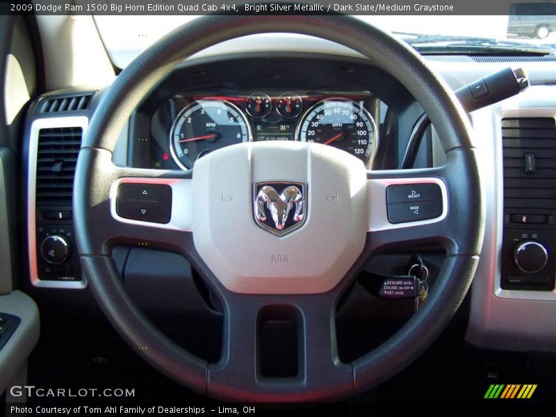 Bright Silver Metallic / Dark Slate/Medium Graystone 2009 Dodge Ram 1500 Big Horn Edition Quad Cab 4x4