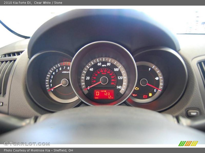Clear White / Stone 2010 Kia Forte EX