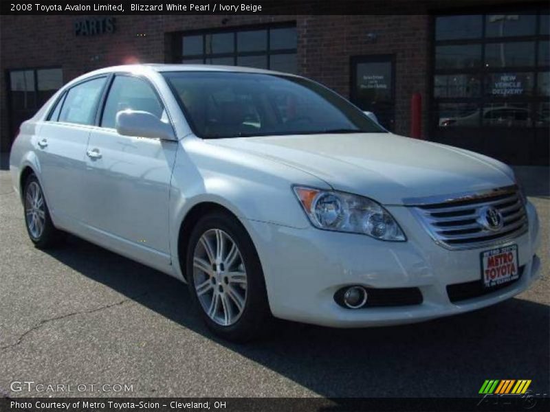 Blizzard White Pearl / Ivory Beige 2008 Toyota Avalon Limited