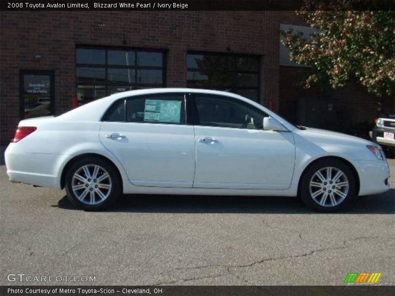 Blizzard White Pearl / Ivory Beige 2008 Toyota Avalon Limited
