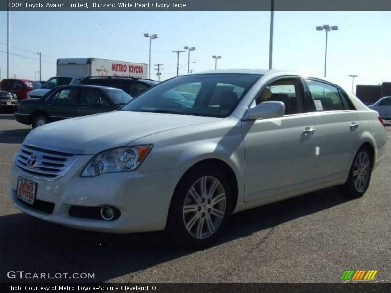 Blizzard White Pearl / Ivory Beige 2008 Toyota Avalon Limited