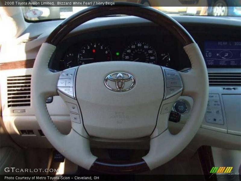 Blizzard White Pearl / Ivory Beige 2008 Toyota Avalon Limited