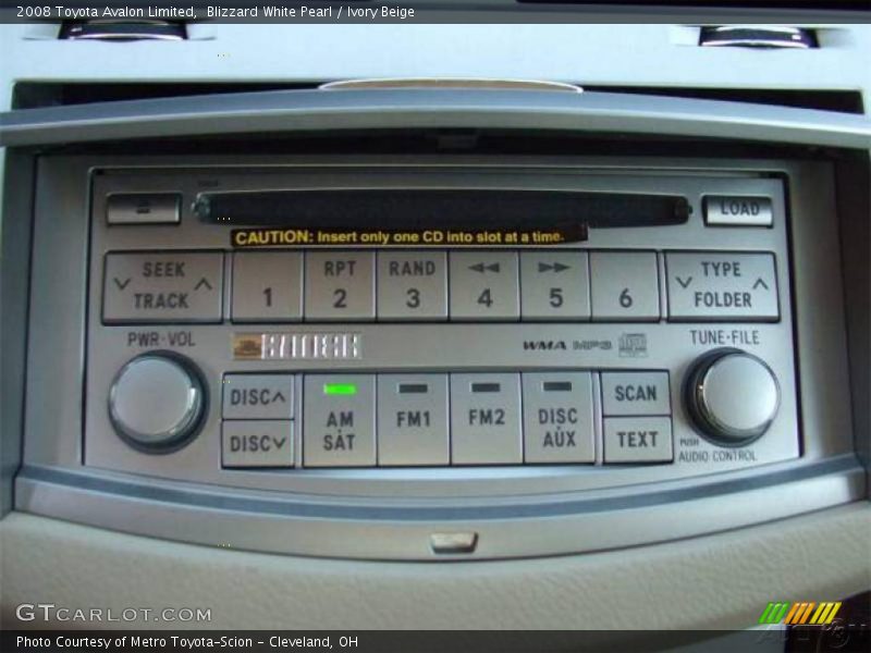 Blizzard White Pearl / Ivory Beige 2008 Toyota Avalon Limited