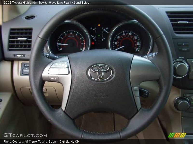 Wave Line Pearl / Sand Beige 2008 Toyota Highlander Sport