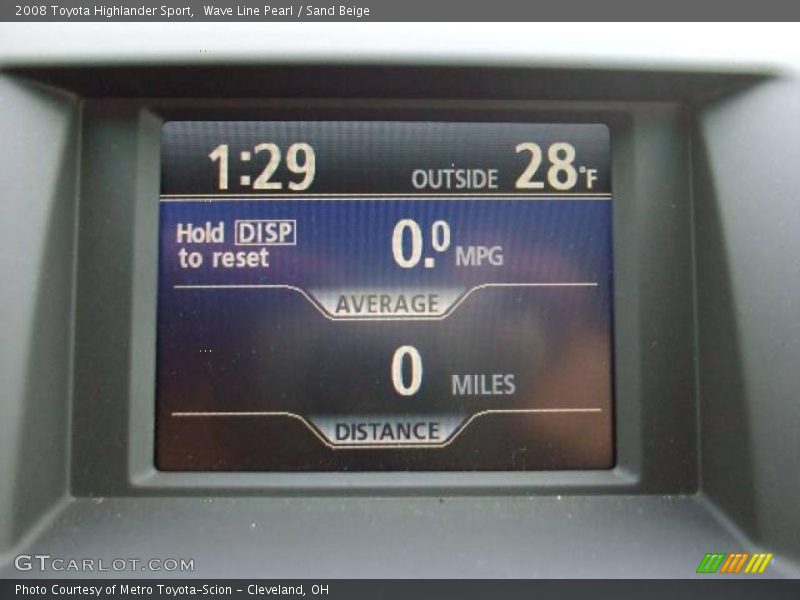 Wave Line Pearl / Sand Beige 2008 Toyota Highlander Sport