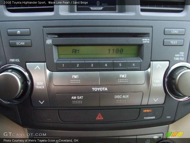 Wave Line Pearl / Sand Beige 2008 Toyota Highlander Sport