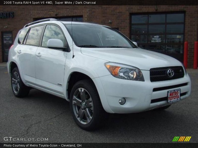 Super White / Dark Charcoal 2008 Toyota RAV4 Sport V6 4WD