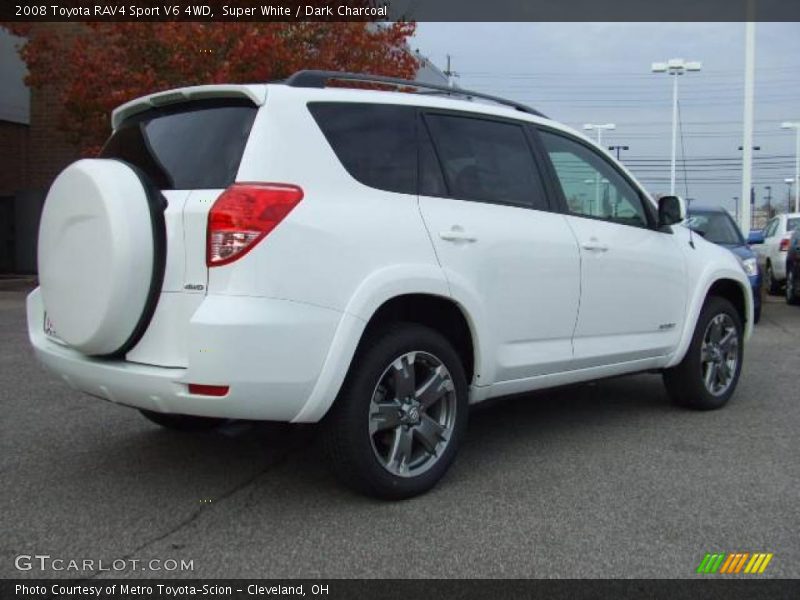 Super White / Dark Charcoal 2008 Toyota RAV4 Sport V6 4WD