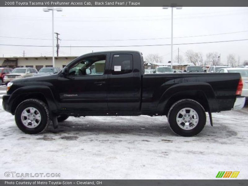 Black Sand Pearl / Taupe 2008 Toyota Tacoma V6 PreRunner Access Cab