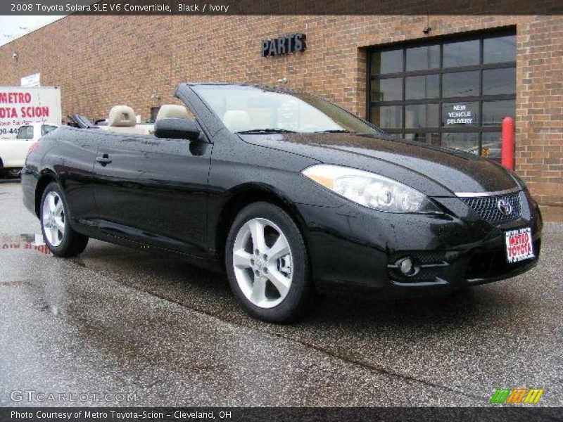Black / Ivory 2008 Toyota Solara SLE V6 Convertible