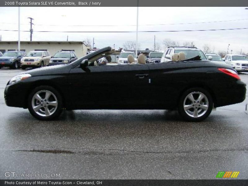 Black / Ivory 2008 Toyota Solara SLE V6 Convertible