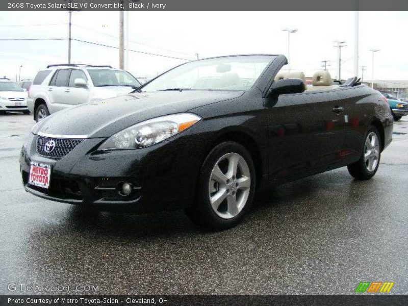 Black / Ivory 2008 Toyota Solara SLE V6 Convertible