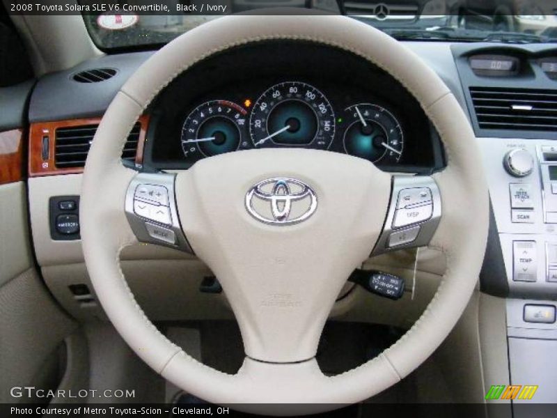 Black / Ivory 2008 Toyota Solara SLE V6 Convertible