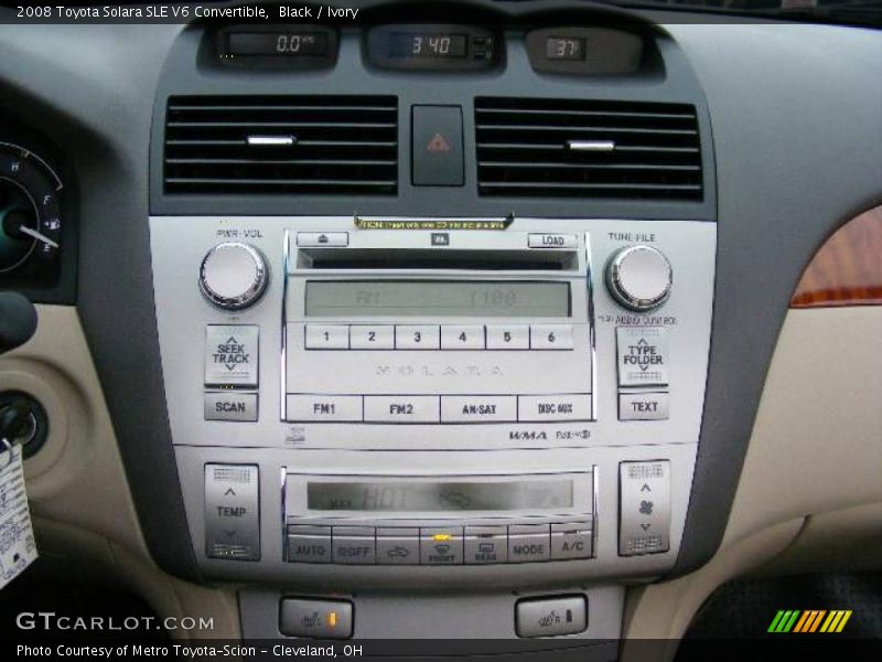 Black / Ivory 2008 Toyota Solara SLE V6 Convertible
