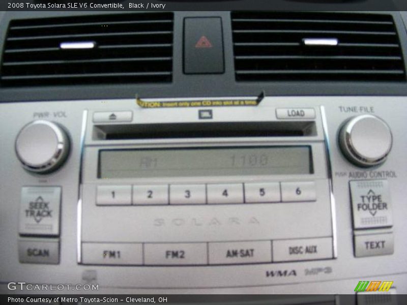 Black / Ivory 2008 Toyota Solara SLE V6 Convertible