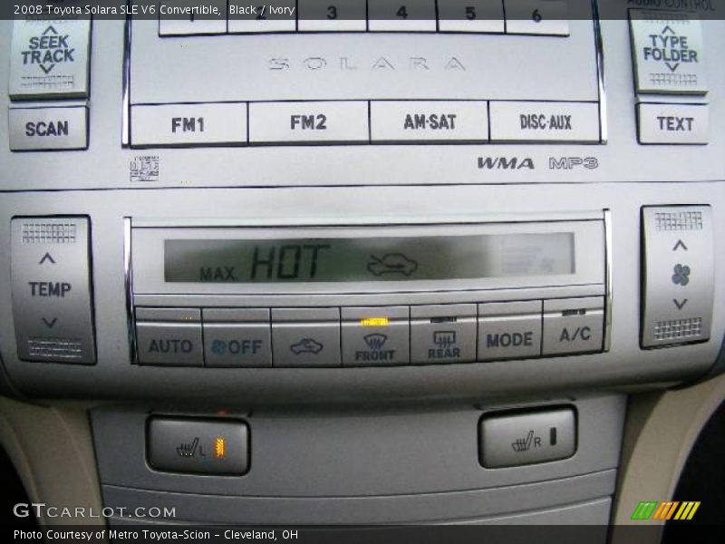 Black / Ivory 2008 Toyota Solara SLE V6 Convertible