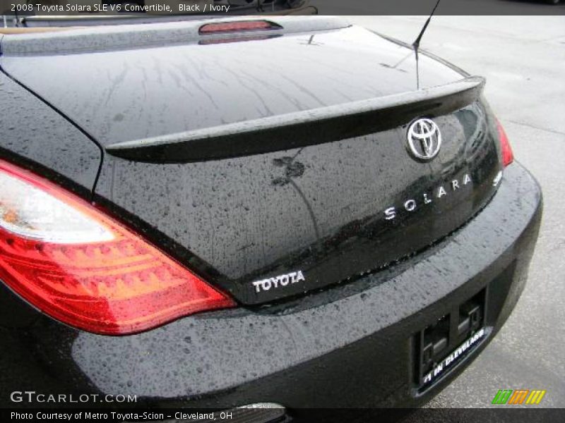 Black / Ivory 2008 Toyota Solara SLE V6 Convertible