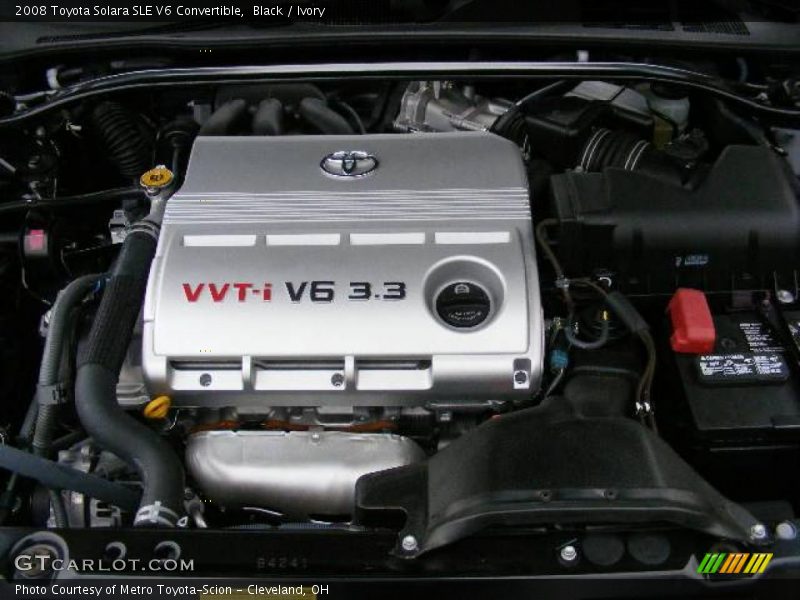 Black / Ivory 2008 Toyota Solara SLE V6 Convertible