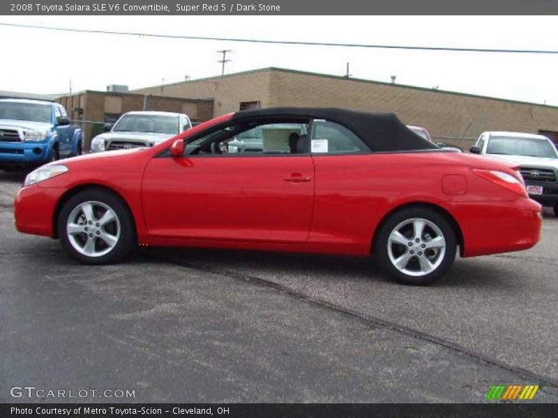 Super Red 5 / Dark Stone 2008 Toyota Solara SLE V6 Convertible