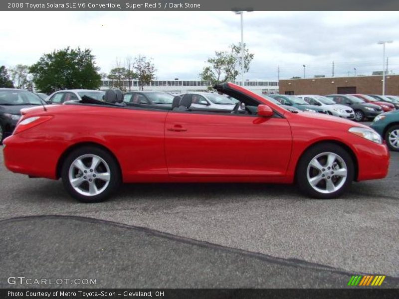 Super Red 5 / Dark Stone 2008 Toyota Solara SLE V6 Convertible
