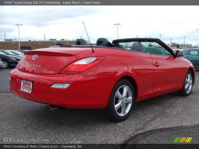 Super Red 5 / Dark Stone 2008 Toyota Solara SLE V6 Convertible