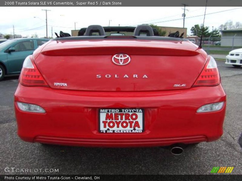 Super Red 5 / Dark Stone 2008 Toyota Solara SLE V6 Convertible