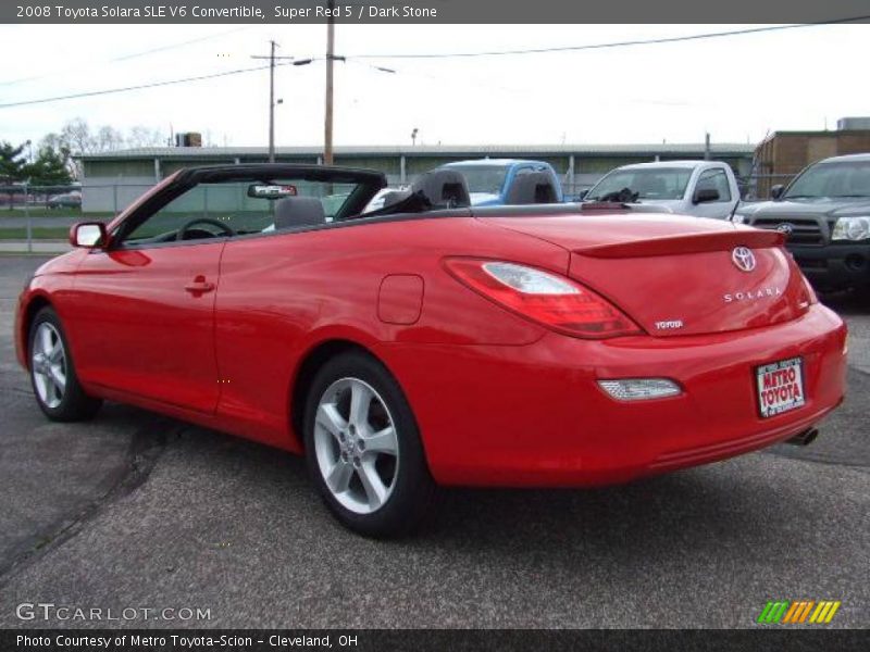 Super Red 5 / Dark Stone 2008 Toyota Solara SLE V6 Convertible