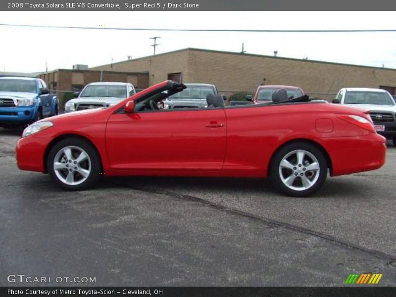 Super Red 5 / Dark Stone 2008 Toyota Solara SLE V6 Convertible