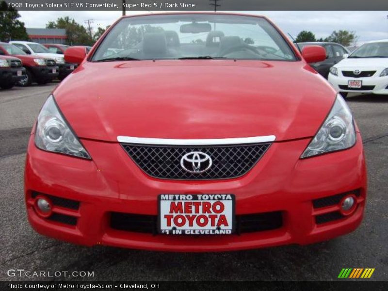 Super Red 5 / Dark Stone 2008 Toyota Solara SLE V6 Convertible