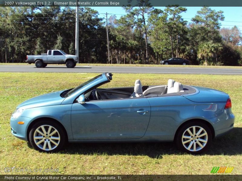 Eismeer Blue Metallic / Cornsilk Beige 2007 Volkswagen Eos 3.2