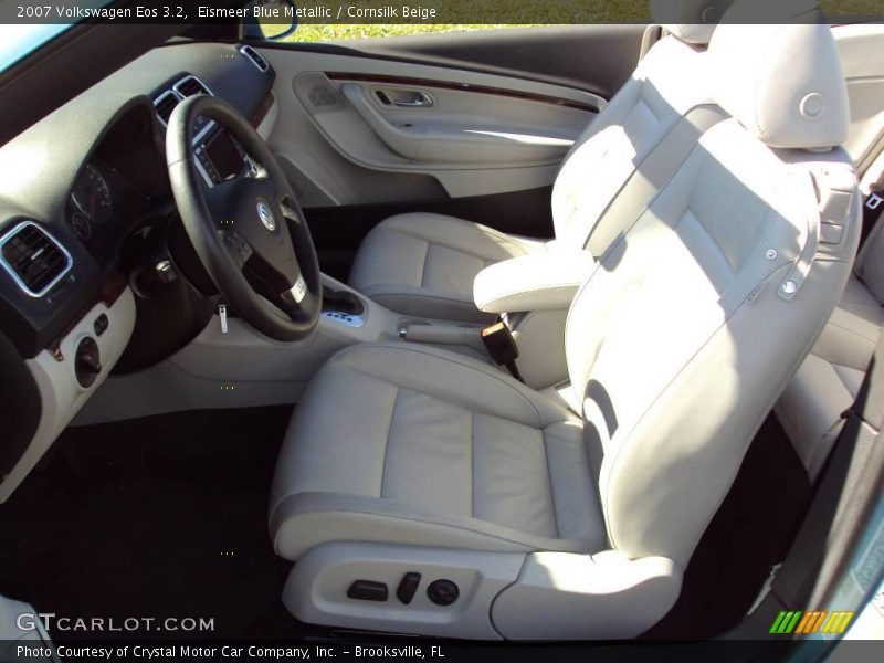 Eismeer Blue Metallic / Cornsilk Beige 2007 Volkswagen Eos 3.2