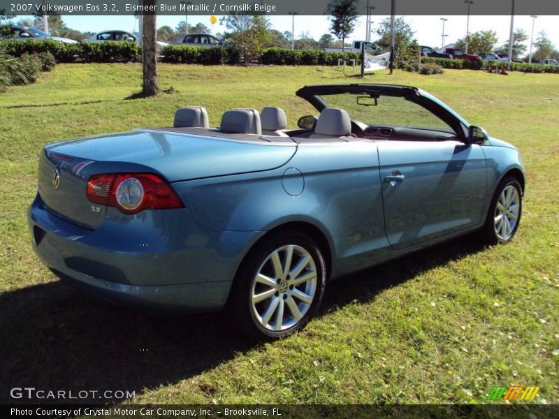 Eismeer Blue Metallic / Cornsilk Beige 2007 Volkswagen Eos 3.2