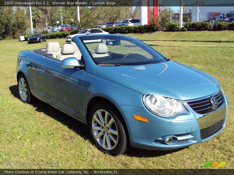 Eismeer Blue Metallic / Cornsilk Beige 2007 Volkswagen Eos 3.2
