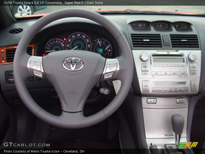 Super Red 5 / Dark Stone 2008 Toyota Solara SLE V6 Convertible