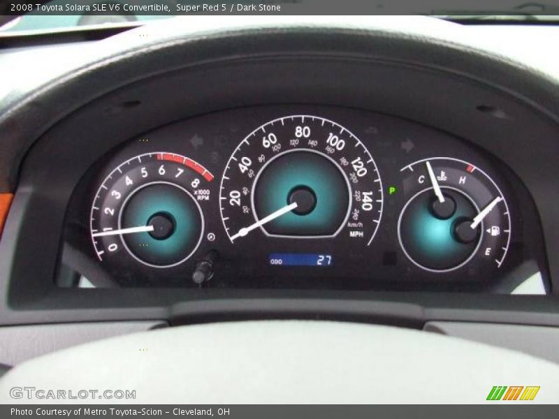 Super Red 5 / Dark Stone 2008 Toyota Solara SLE V6 Convertible