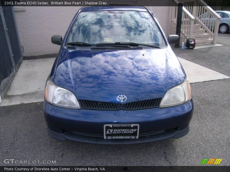 Brilliant Blue Pearl / Shadow Gray 2001 Toyota ECHO Sedan
