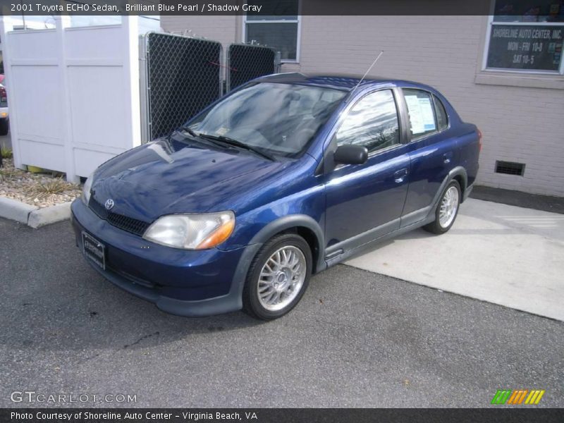 Brilliant Blue Pearl / Shadow Gray 2001 Toyota ECHO Sedan