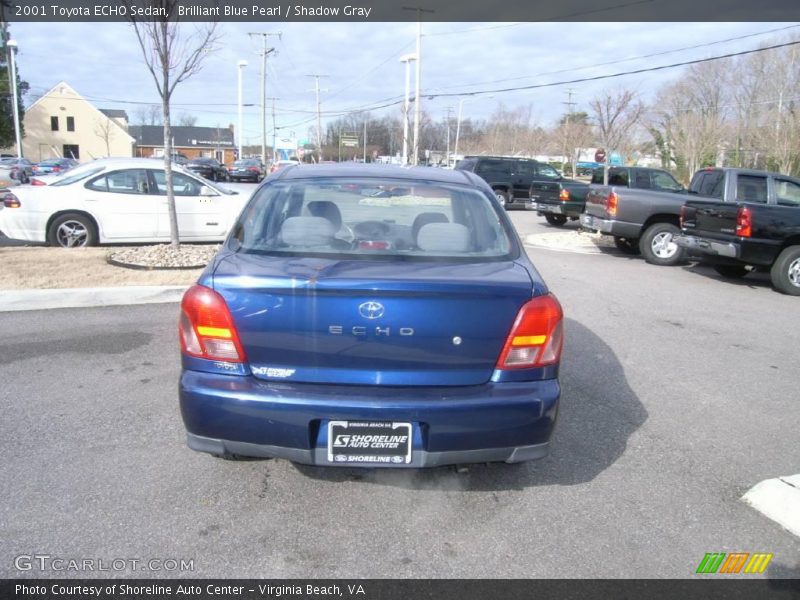 Brilliant Blue Pearl / Shadow Gray 2001 Toyota ECHO Sedan