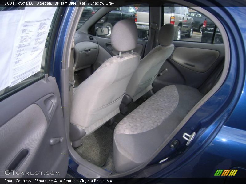 Brilliant Blue Pearl / Shadow Gray 2001 Toyota ECHO Sedan
