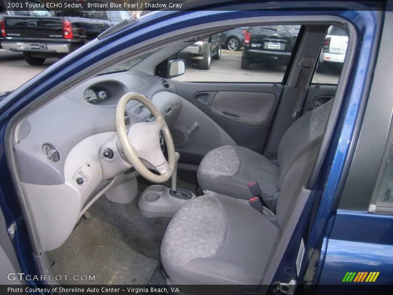 Brilliant Blue Pearl / Shadow Gray 2001 Toyota ECHO Sedan