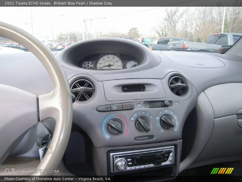 Brilliant Blue Pearl / Shadow Gray 2001 Toyota ECHO Sedan