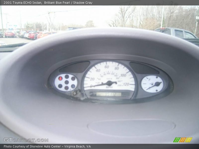 Brilliant Blue Pearl / Shadow Gray 2001 Toyota ECHO Sedan