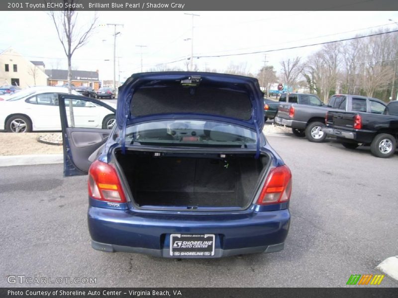Brilliant Blue Pearl / Shadow Gray 2001 Toyota ECHO Sedan