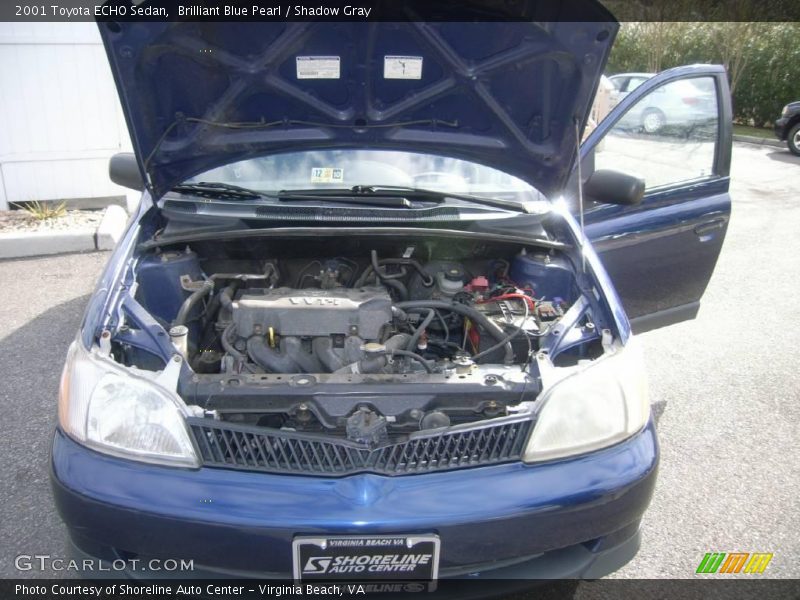 Brilliant Blue Pearl / Shadow Gray 2001 Toyota ECHO Sedan